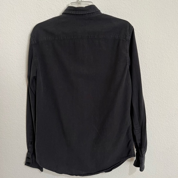 Rock & Republic Black Distressed Casual Button Down Shirt Cotton Small - Picture 2 of 12